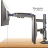 510-L30aMOL._AC_SL11 NB North Bayou Dual Monitor Desk Mount, Adjustable Gas Spring Monitor Desk