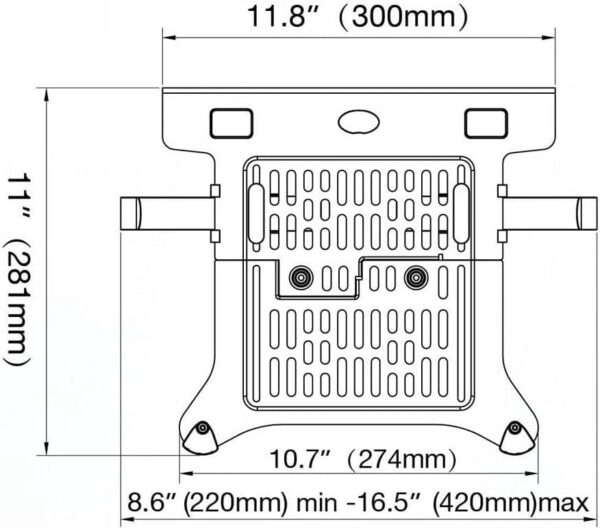 515zNupUFZL._AC_SL1000_ ergoflex 10-17 Compatible Vesa Mount Laptop Stand