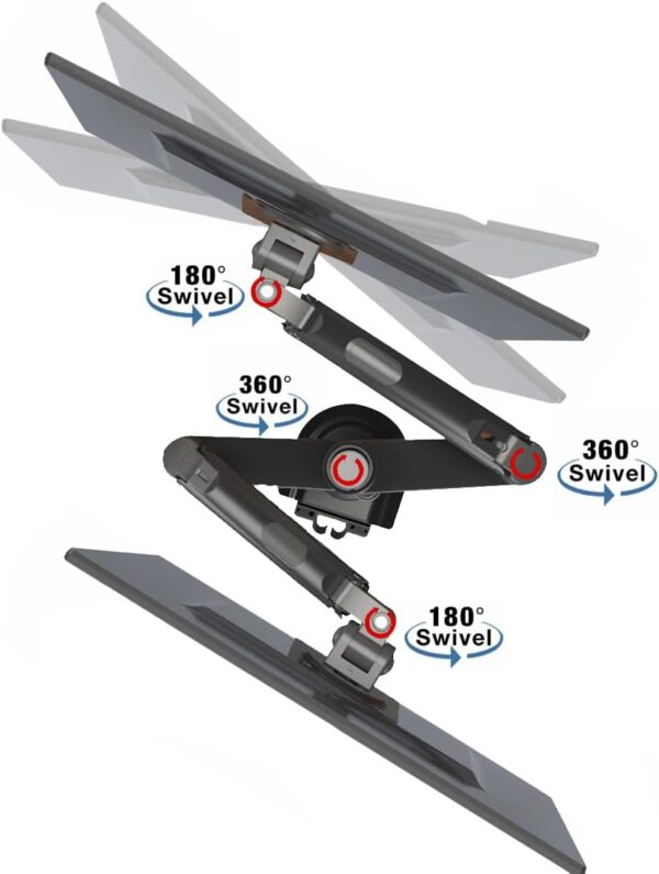 517hR0hE-iL._AC_SL10 NB North Bayou Dual Monitor Desk Mount, Adjustable Gas Spring Monitor Desk