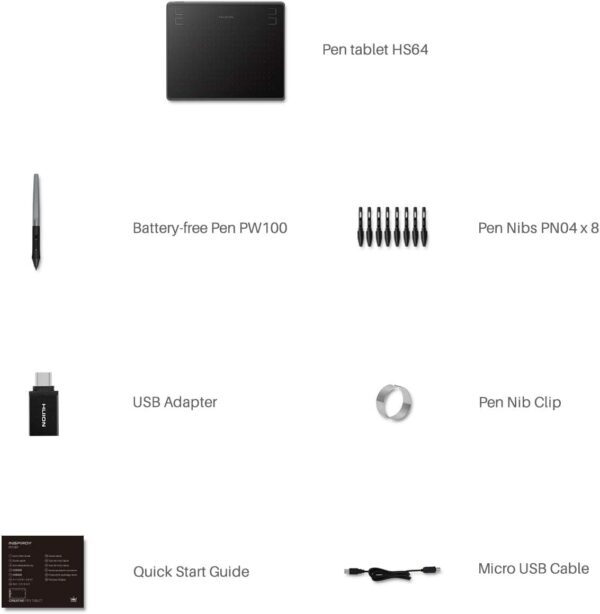 HUION - HS64 Graphics Drawing Tablet