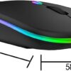51LER1gvTgL._AC_SL1500_ ANYOUI Wireless Bluetooth Mouse, LED Slim Dual Mode