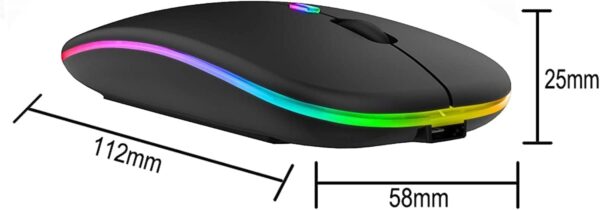 51LER1gvTgL._AC_SL1500_ ANYOUI Wireless Bluetooth Mouse, LED Slim Dual Mode