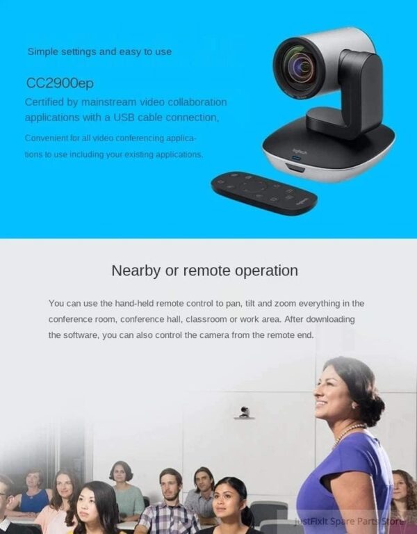 Logitech CC2900ep PTZ Pro 2 HD Video Conference Camera