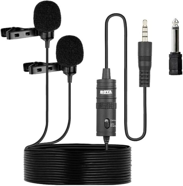 Boya by-m1dm 2x1 Microphone - Clear Sound, Multi-Device Compatibility