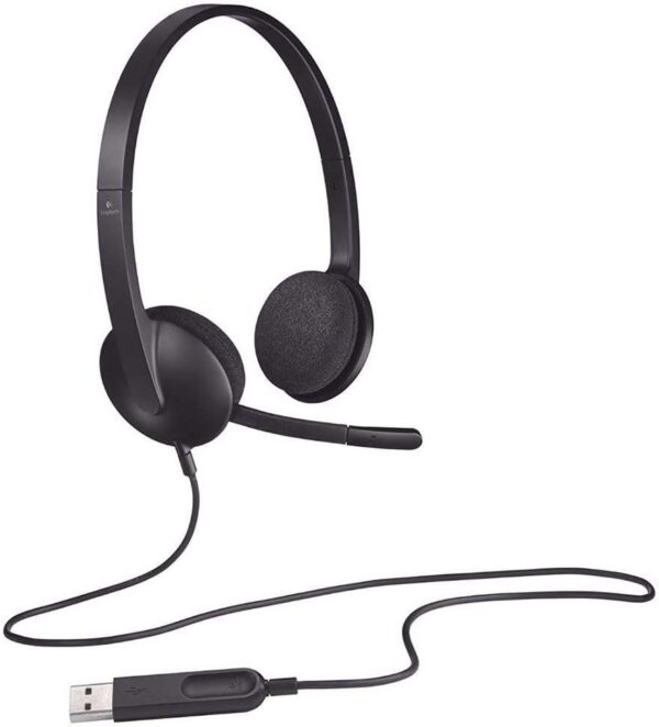 Logitech H340 USB Stereo Computer Headset Noise Cancellation For PC And Mac