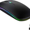 51gNqTqUGxL._AC_SL1500_ ANYOUI Wireless Bluetooth Mouse, LED Slim Dual Mode