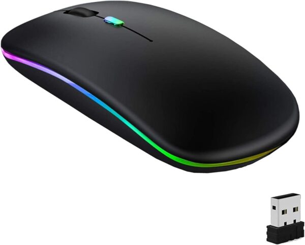 51nxUhpx8-L._AC_SL1500_ ANYOUI Wireless Bluetooth Mouse, LED Slim Dual Mode