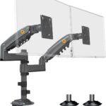NB North Bayou Dual Monitor Desk Mount, Adjustable Gas Spring Monitor Desk