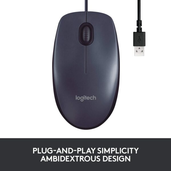 61Lb7LgMhrL._SL1500_ Logitech M100r Wired USB Mouse (Black)