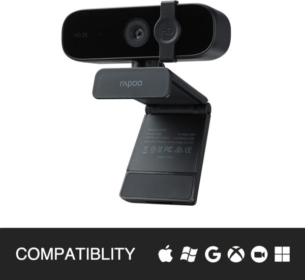 RAPOO C280 WEBCAM 2K HD USB2.0 MIC ROTATABLE CAMERA