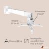 61SLPT~1 SCHWAIGER Projector Mount for Ceiling & Wall I Bracket for Projectors