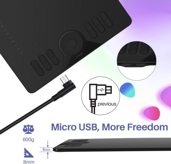 HUION HS610 10x6 Inch Digital Graphics Tablet