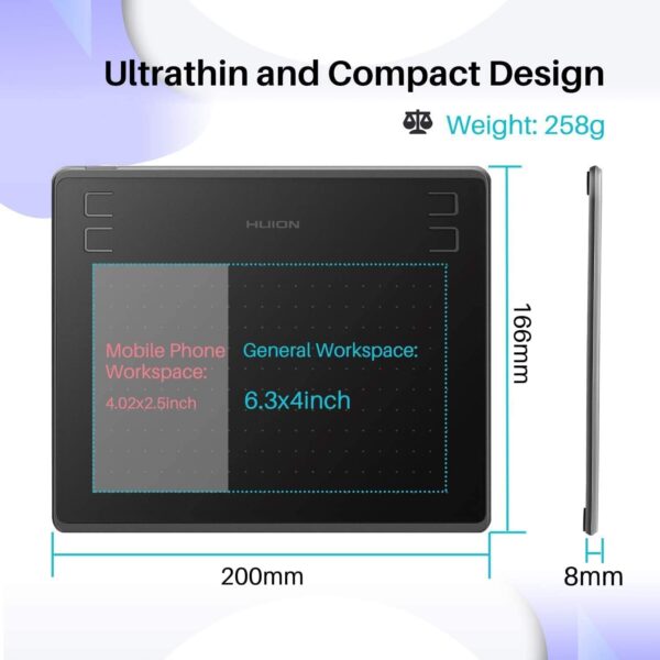 HUION - HS64 Graphics Drawing Tablet