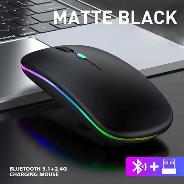 61uoAfqXaaL._AC_SL1500_ ANYOUI Wireless Bluetooth Mouse, LED Slim Dual Mode