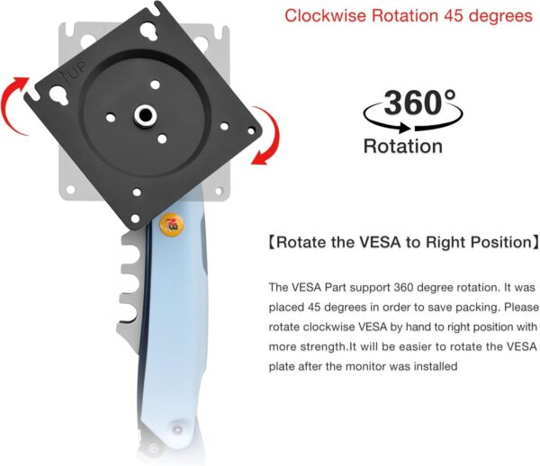NB Ergonomic Monitor Mount for 17 to 30 Inch Computer Screens