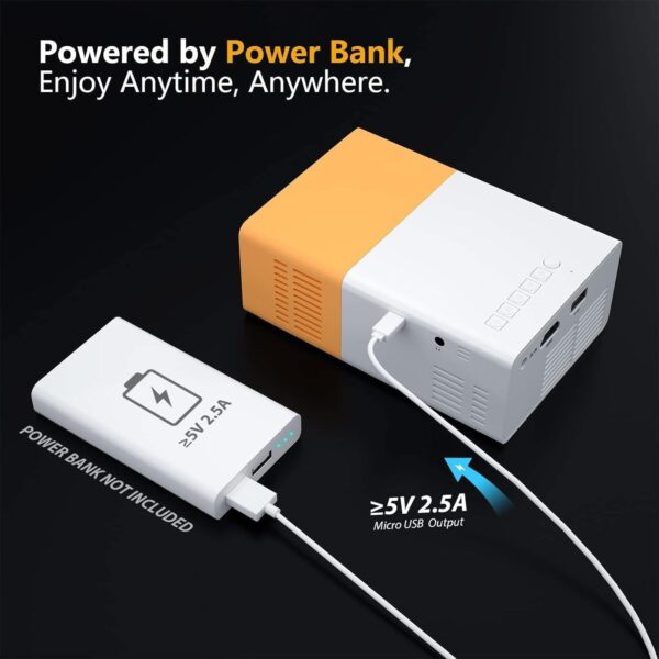 YG-300 Pro Mini Projector - Portable 1080p Film Projector for Home Cinema