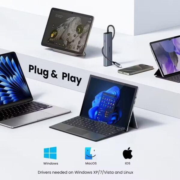 7 UGREEN 45320 USB-C Hub 6-in-1 - 10Gbps + Ethernet