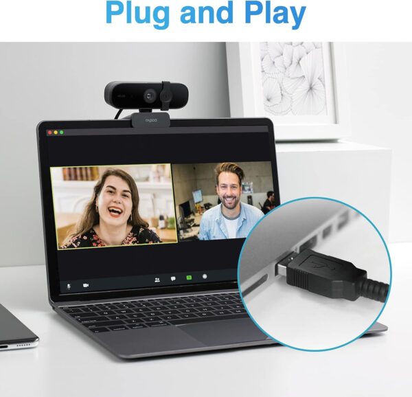 RAPOO C280 WEBCAM 2K HD USB2.0 MIC ROTATABLE CAMERA