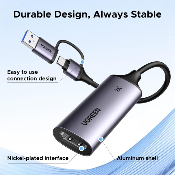 71Du6X4F5oL._AC_SL1500_ UGREEN USB High-Definition Video Capture Card (No Loop Out)