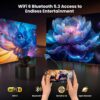 71HPSZ~1 Gaimoo GM600 NTV 4K Projector with Wifi and Bluetooth, 1080P Native Mini Projector Portable