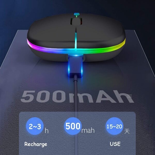 71SDioRa8BL._AC_SL1500_ ANYOUI Wireless Bluetooth Mouse, LED Slim Dual Mode