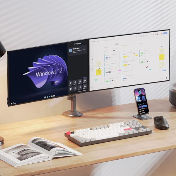 71XW0PRCvXL._AC_SL1500_ NB North Bayou New H180 Dual Monitor Desk Mount Stand Full Motion