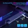 USB C Hub with Ethernet Adapter, 8 in 1 USB C Multiport Splitter