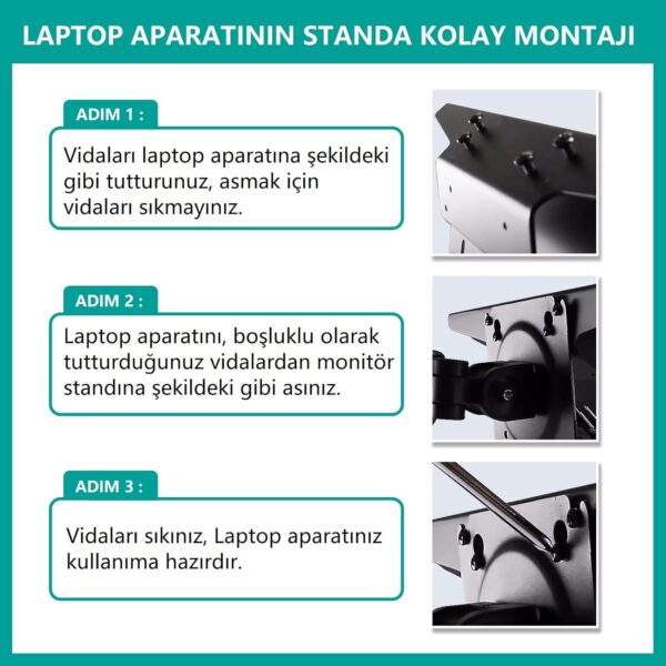 71ahFX57+fL._AC_SL1500_ ergoflex 10-17 Compatible Vesa Mount Laptop Stand