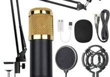 BM-800 Studio Recording Condenser Microphone with USB Sound Card