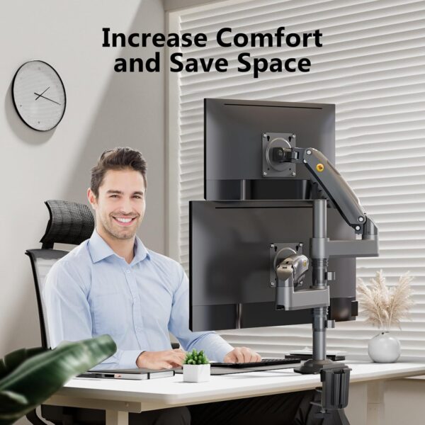 71npbZcfFWL._AC_SL1500_ NB North Bayou New H180 Dual Monitor Desk Mount Stand Full Motion