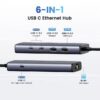 8 UGREEN 45320 USB-C Hub 6-in-1 - 10Gbps + Ethernet