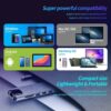 USB C Hub with Ethernet Adapter, 8 in 1 USB C Multiport Splitter
