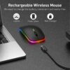 91ZOfCfL4+L._AC_SL1500_ ANYOUI Wireless Bluetooth Mouse, LED Slim Dual Mode