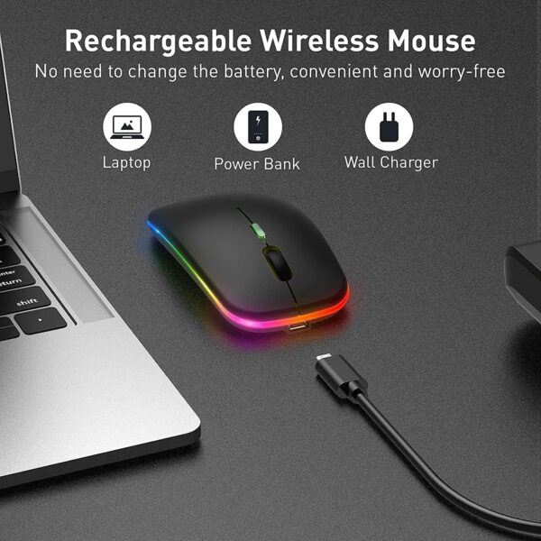 91ZOfCfL4+L._AC_SL1500_ ANYOUI Wireless Bluetooth Mouse, LED Slim Dual Mode